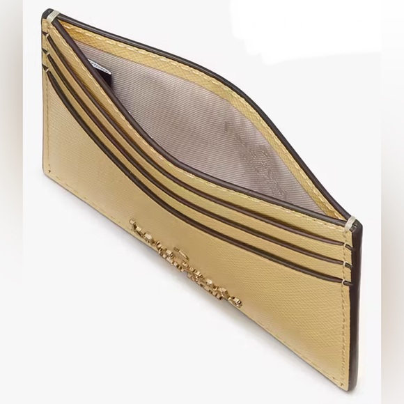 NWT Kate Spade Madison Small Slim Card Holder In Butter - Picture 2 of 7